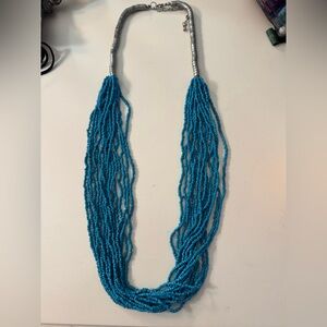 Vibrant Turquoise Beaded Necklace